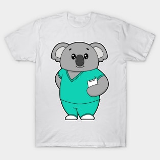 Koala as Nurse with Notepad T-Shirt